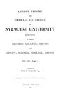 Alumni Record and General Catalogue of Syracuse University 1872-1910 Vol. III by Alumni Association of Syracuse University